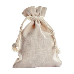 Linnenlook zakjes, smalle kant open, natuurlijke kleur, verpakking met 10 stuks, 130 x 180 mm 