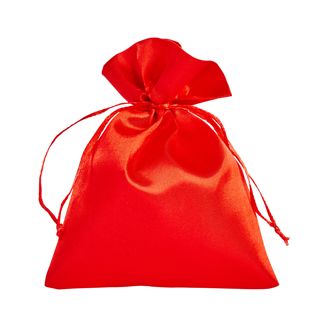 Satijnen zakjes 100 x 130 mm  | rood 