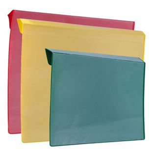 Markeringshoezen voor pallets/houten stapelframes, met vouwrand om te bevestigen A5  | blauw 