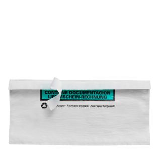Mailing-/paklijsthoezen, papier, wit 1/3 A4 