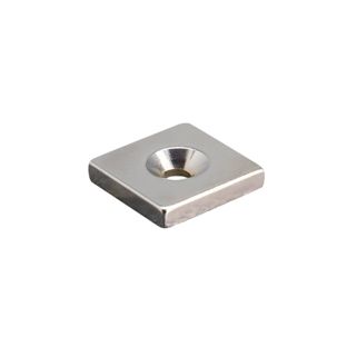 Neodymium magneten vierkant, met verzonken gat 
