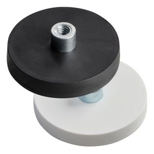 Magneet met rubbercoating met draadbus 