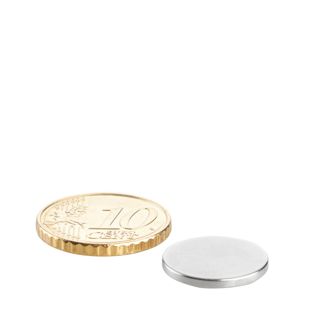 Neodymium magneetrondjes, zelfklevend null | 15 mm x 1,5 mm | null