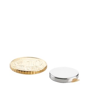 Neodymium magneetrondjes, zelfklevend 15 mm x 2,5 mm  | zilver  | 3M 468 
