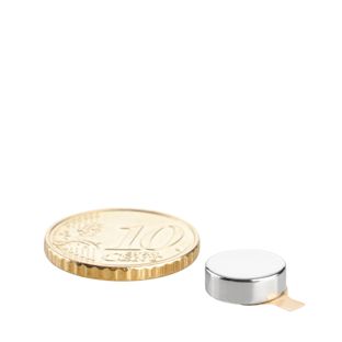 Neodymium magneetrondjes, zelfklevend null | 8 mm x 3 mm | null