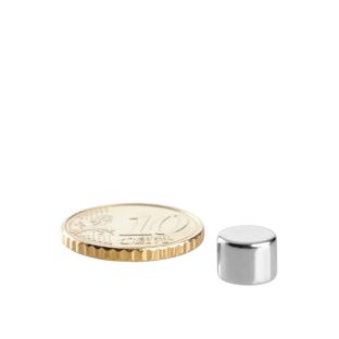 Neodymium magneetrondjes 8 mm x 6 mm   | N52, axiaal (parallel aan de hoogte) 