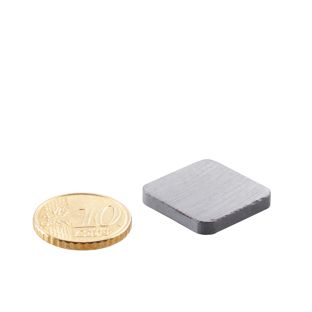 Ferriet magneten vierkant/rechthoekig, Y35 20 x 20 mm  | 3 mm