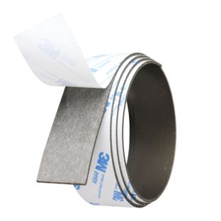 Neodymium magneetband, zelfklevend, extra sterk 20 mm | 1.5 mm | 480 g/cm² | 1 m