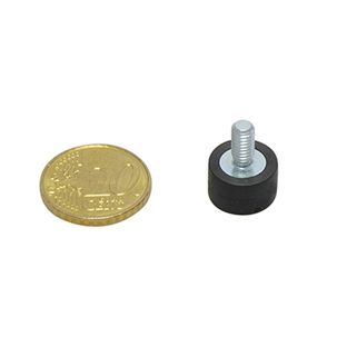 Magneet met rubbercoating met schroefdraad 12 mm | null | M4x8 mm