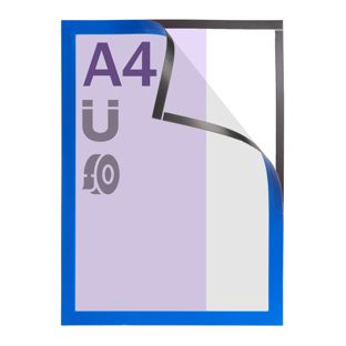 Magneetframe A4, zelfklevend blauw  | volledig zelfklevend 
