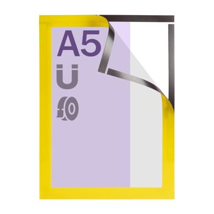 Magneetframe A5, zelfklevend geel  | volledig zelfklevend 