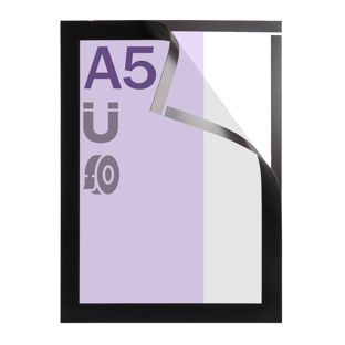 Magneetframe A5, zelfklevend zwart  | volledig zelfklevend 
