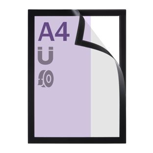 Magneetframe A4, zelfklevend zwart  | randklevend (best price) 