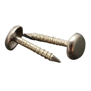 Siernagels voor staalboeken, 20 mm, ronde kop, vernikkeld 
