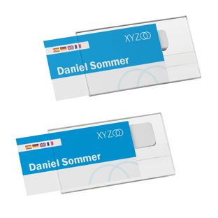 Naambadges Acryl CLEAR magnetisch 