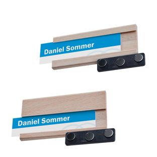 Naambadges Forest magnetisch, hout 