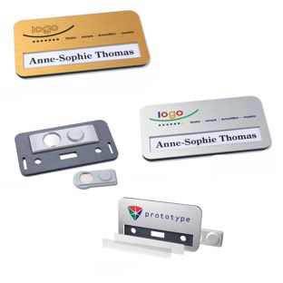 Naambadges office alu-print magneet 