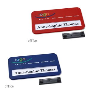 Naambadges office color-print roestvrij stalen pin 