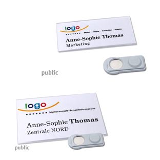 Naambadges PUBLIC magnetisch 
