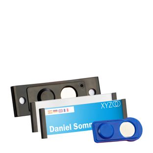 Naambadges FORUM magnetisch 63 x 22 mm  | zwart 