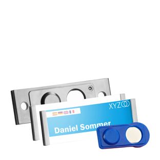 Naambadges FORUM magnetisch 63 x 22 mm  | zilver 