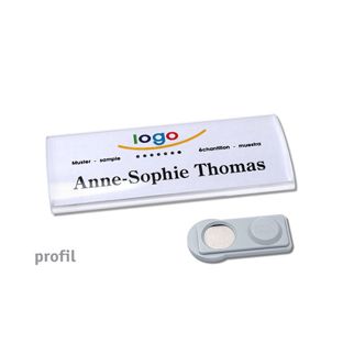 Naambadges PROFIL magnetisch 75 x 27 mm  |  