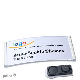 Naambadges polar® magnetisch smag® magneet, extra sterk | null | 74 x 34 mm