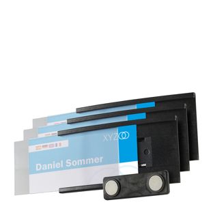 Naambadges MEET magnetisch zwart 