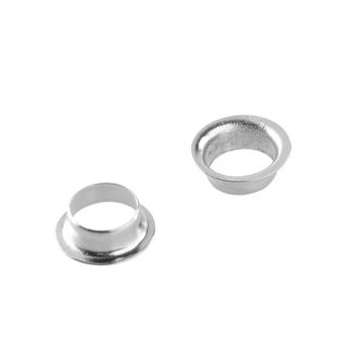 Flensringen/eyelets voor papier Nr. 8E kort - 5,5mm - 2,6mm  | vernikkeld 
