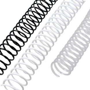 Kunststof bindruggen (PVC-Coils), A4, 4:1 Deling 