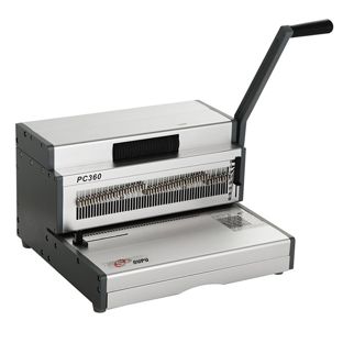 Spiraal inbindmachine PC360 voor PVC-Coils/spiraalbindruggen 4:1 deling 