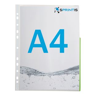 Showtassen A4, half gekleurde markeringsrand, PP-folie null