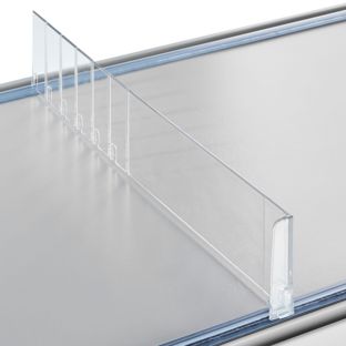 Vakverdeler "Flexibel" met rechtse eindstop, transparant 60 mm