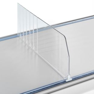 Vakverdeler "Flexibel" zonder goederenstop, transparant 120 mm | 485 mm
