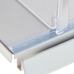 Bevestigingsrail, transparant 12 mm standaard tape  | 998 mm