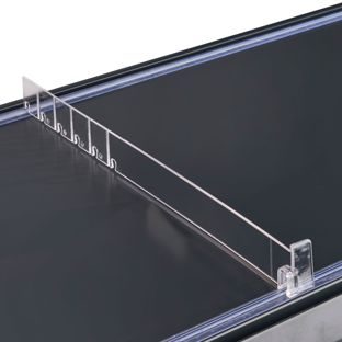 Vakverdeler "Flexibel" met rechtse eindstop, transparant 30 mm