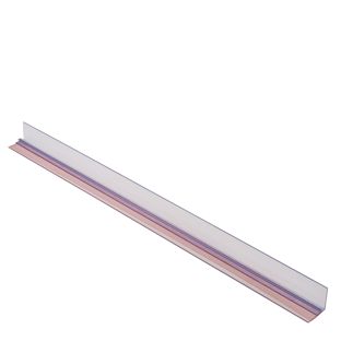 Scheidingrail met opstaande rand en tape 990 mm