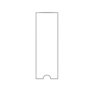 Insteekhoezen/Rugvensters, korte zijde geopend 25 x 75 mm 
