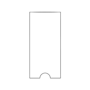 Insteekhoezen/Rugvensters, korte zijde geopend 35 x 75 mm 