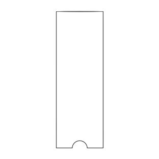 Insteekhoezen/Rugvensters, korte zijde geopend 35 x 102 mm 