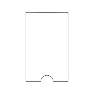 Insteekhoezen/Rugvensters, korte zijde geopend 46 x 75 mm