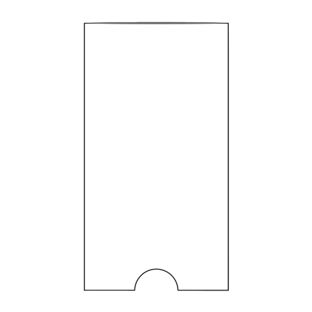 Insteekhoezen/Rugvensters, korte zijde geopend 55 x 102 mm