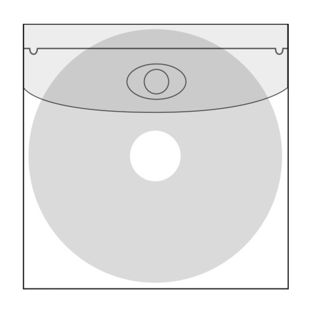 CD-hoesjes, zelfklevend met klep 