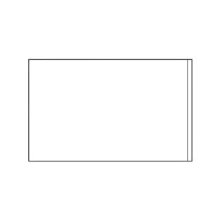 Insteekhoezen/Rugvensters, korte zijde geopend 40 x 64 mm 