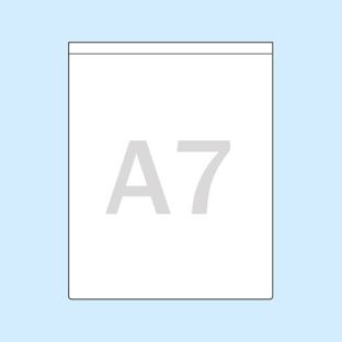 Insteekhoezen, zelfklevend A7  | korte zijde  | zonder vulcapaciteit  | PP 