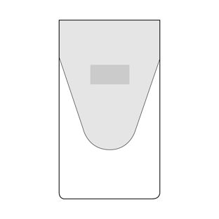 Insteekhoezen 52 x 92 mm met klep, korte zijde geopend, met vulniveau 