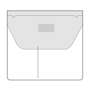 Insteekhoezen, 109 x 100 mm met klep, 2-vaks, met vulniveau 