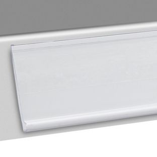 Prijsrail/scanrail DBR, zelfklevend 24 mm | 1000 mm | transparant  | zelfklevend (standaard tape) 