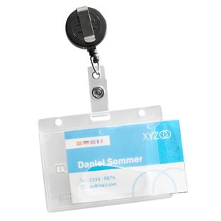 Badges van hard plastic met uitsparing, incl. rollerclip  