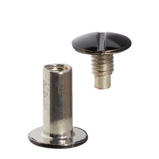 Boekschroeven, zwart gelakt 12 mm